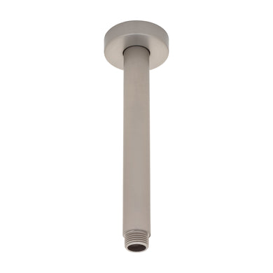 Round 200mm Shower Ceiling Dropper Arm, Brushed Nickel