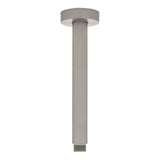Round 200mm Shower Ceiling Dropper Arm, Brushed Nickel