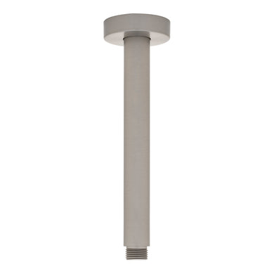 Round 200mm Shower Ceiling Dropper Arm, Brushed Nickel