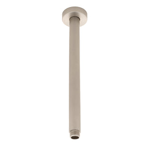 Round 300mm Shower Ceiling Dropper Arm, Brushed Nickel