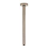 Round 300mm Shower Ceiling Dropper Arm, Brushed Nickel