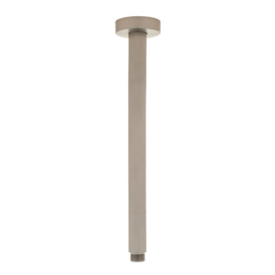 Round 300mm Shower Ceiling Dropper Arm, Brushed Nickel