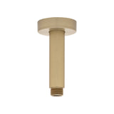 Round 100mm Shower Ceiling Dropper Arm, Brushed Brass (Gold)