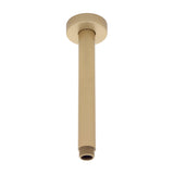 Round 200mm Shower Ceiling Dropper Arm, Brushed Brass (Gold)
