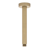 Round 200mm Shower Ceiling Dropper Arm, Brushed Brass (Gold)
