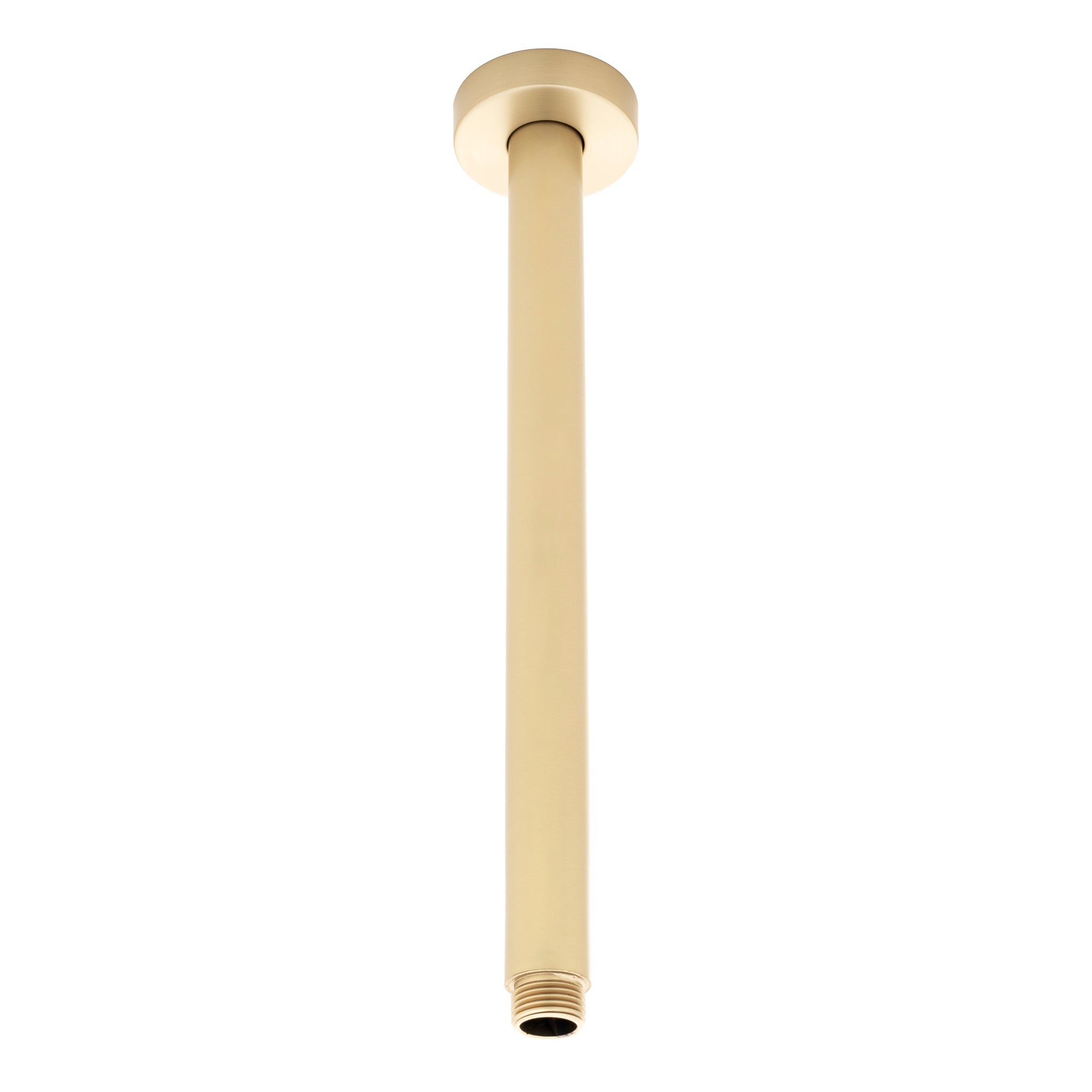 Round 300mm Shower Ceiling Dropper Arm, Brushed Brass (Gold)