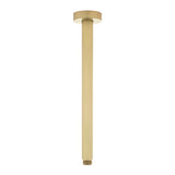 Round 300mm Shower Ceiling Dropper Arm, Brushed Brass (Gold)