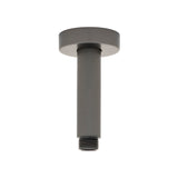 Round 100mm Shower Ceiling Dropper Arm, Brushed Gunmetal