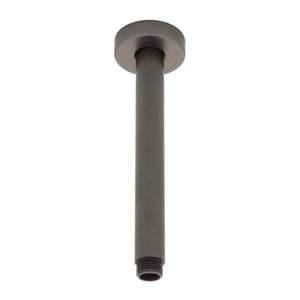 Round 200mm Shower Ceiling Dropper Arm, Brushed Gunmetal