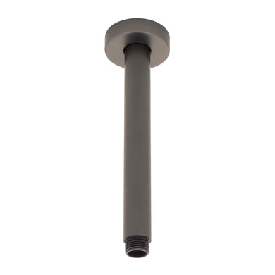 Round 200mm Shower Ceiling Dropper Arm, Brushed Gunmetal