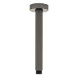 Round 200mm Shower Ceiling Dropper Arm, Brushed Gunmetal