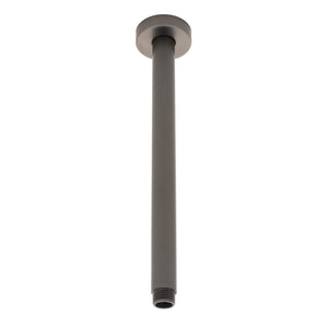 Round 300mm Shower Ceiling Dropper Arm, Brushed Gunmetal
