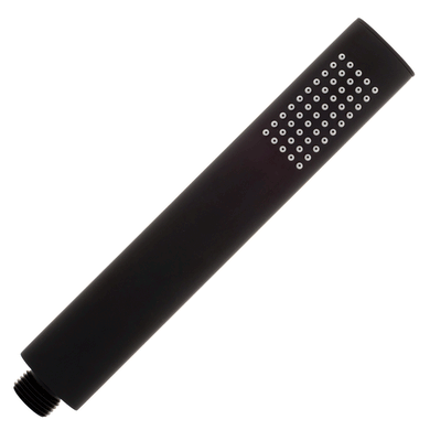 Tube Round Hand Shower with Holder, Matte Black