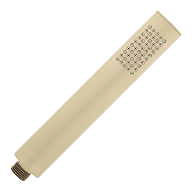 Tube Round Hand Shower with Holder, Brushed Brass (Gold)