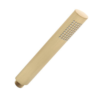 Tube Round Hand Shower, Brushed Brass (Gold)