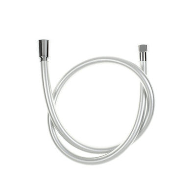 PVC Shower Hose - 1000mm, Silver / Polished Chrome