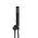 Tube Round Hand Shower with Holder, Matte Black