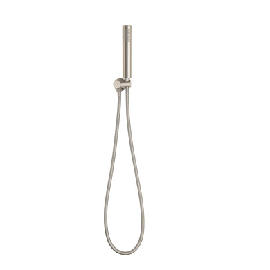 Tube Round Hand Shower with Holder, Brushed Nickel