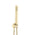 Tube Round Hand Shower with Holder, Brushed Brass (Gold)