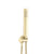 Tube Round Hand Shower with Holder, Brushed Brass (Gold)