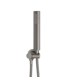 Tube Round Hand Shower with Holder, Brushed Gunmetal