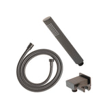 Tube Round Hand Shower with Holder, Brushed Gunmetal