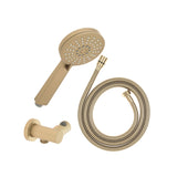 Profile Round 3-Function Hand Shower with Holder, Brushed Brass