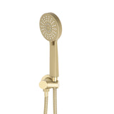 Profile Round 3-Function Hand Shower with Holder, Brushed Brass