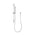 Tube Round Hand Shower on Rail, Polished Chrome