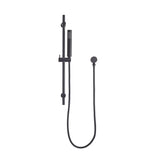 Tube Round Hand Shower on Rail, Matte Black