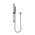 Tube Round Hand Shower on Rail, Matte Black