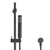 Tube Round Hand Shower on Rail, Matte Black