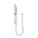 Tube Round Hand Shower on Rail, Brushed Nickel