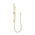 Tube Round Hand Shower on Rail, Brushed Brass (Gold)