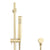Tube Round Hand Shower on Rail, Brushed Brass (Gold)