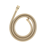 Tube Round Hand Shower on Rail, Brushed Brass (Gold)
