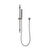 Tube Round Hand Shower on Rail, Brushed Gunmetal