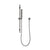 Tube Round Hand Shower on Rail, Brushed Gunmetal