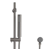 Tube Round Hand Shower on Rail, Brushed Gunmetal