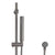 Tube Round Hand Shower on Rail, Brushed Gunmetal