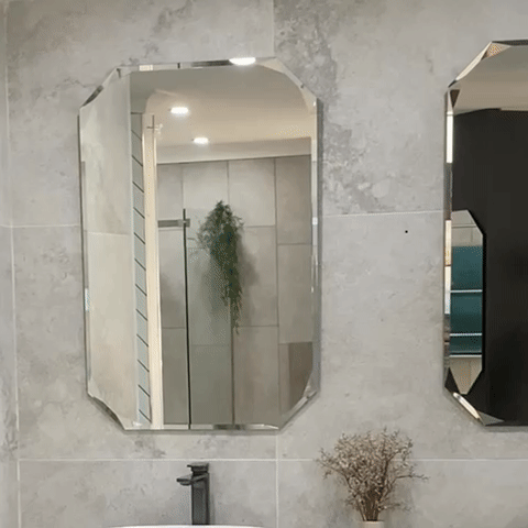 Radiant Jewel 450mm x 750mm Frameless Mirror with Jewelled Edge