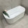 Agora Groove 1500mm Fluted Oval Freestanding Back to Wall Bath, Gloss White