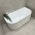 Agora Groove 1500mm Fluted Oval Freestanding Back to Wall Bath, Gloss White