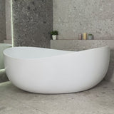Wave Oval 1800mm Wide Freestanding Bath, Gloss White