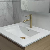 Profile III Short Basin Mixer, PVD Brushed Brass Gold