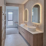 Arco Arch 700mm x 1000mm LED Mirror with Frosted Glass Border and Demister