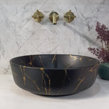 Dove 415mm Above-Counter Basin, Matte Marquina Marrone