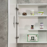Pill Oval 600mm x 1200mm Mirrored Shaving Cabinet, Matte White