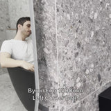 Byron Egg 1700mm Left Corner Freestanding Bath, Matte Black