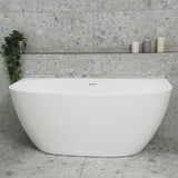 Byron Egg 1400mm Back to Wall Freestanding Bath, Matte White